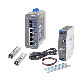 AMG570-2GBT-2GAT-2S-P240-KM1 Industrial 6 Port PoE Managed Switch Kit