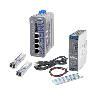 AMG570-2GBT-2GAT-2S-P240-KS1 Industrial 6 Port PoE Managed Switch Kit