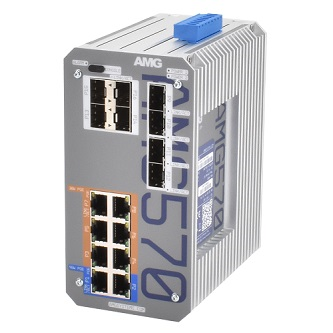 AMG570-2GBT-6GAT-8S-P360 Industrial 16 Port PoE Managed Switch