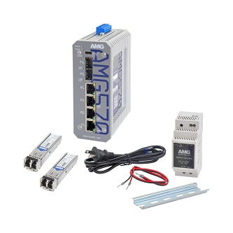 AMG570-4G-2S-KM1 Industrial 6 Port Managed Switch Kit