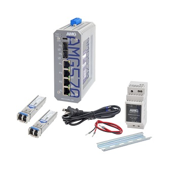 AMG570-4G-2S-KS1 Industrial 6 Port Managed Switch Kit