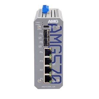 AMG570-4G-2S Industrial 6 Port Managed Switch