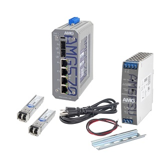 AMG570-4GAT-2S-P120-KM1 Industrial 6 Port PoE Managed Switch Kit