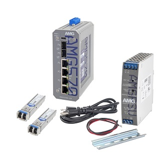 AMG570-4GAT-2S-P120-KS1 Industrial 6 Port PoE Managed Switch Kit