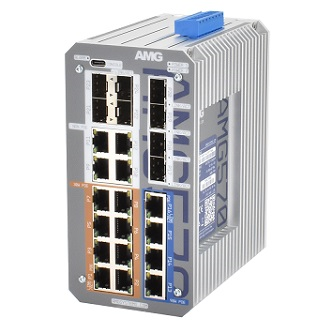 AMG570-4GBT-8GAT-4G-8S-P360 Industrial 24 Port PoE Managed Switch