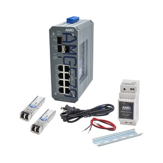 AMG570-8G-3S-KM1 Industrial 11 Port Managed Switch Kit