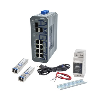 AMG570-8G-3S-KS1 Industrial 11 Port Managed Switch Kit