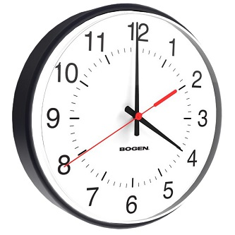 BCAM-1BS-12R-4 12" Analog Clock 24vdc Black Case