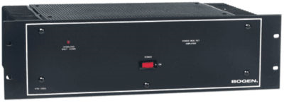 BPA60 60-WATT AMPLIFIER 60-Watt Amplifier 60W solid-state power amplifier designed to fulfill the power application requirements of professional and commercial sound systems. Distortion less than 2% THD. Transient protection diodes. Frequency response -2dB from 20Hz to 20kHz. Multiple output voltages/impedances available. Resettable circuit breaker; thermally protected.