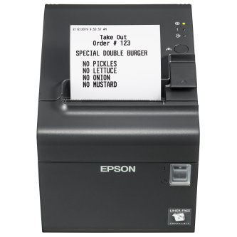 C31C412A7211 EPSON, TM-L90II, LFC, EDG, SERIAL (S01), WITH AC C L90II LFC thermal label printer, Serial, Built-in USB, Dark Gray.  Includes User Guide, guides for 40mm and 58mm paper, power supply and AC cable. 1 year standard warranty. EPSON, TM-L90II, LFC, LINERLESS, EDG, SERIAL (S01)<br />TM-L90II, LFC, SER, USB, PS & AC, DK GRY<br />EPSON, TM-L90II, LFC, LINERLESS, EDG, SERIAL (S01), WITH AC CABLE AND POWER SUPPLY