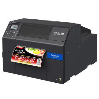 C31CH77A9991 C6500, Color Inkjet Label Printer, 8", Auto Cutter, Gloss.  Includes AC power cord, full-capacity ink cartridges, maintenance box, CD with utilities and manuals.  1 Year Standard Warranty. EPSON, CW-C6500AU, COLORWORKS 8 INCH COLOR GLOSS L<br />C6500,8" LBL,4-CLR,USB/ENET,A-CUT,GLOSS<br />EPSON, CW-C6500AU, COLORWORKS 8 INCH COLOR GLOSS LABEL PRINTER WITH AUTOCUTTER, USB, ETHERNET AND SERIAL INTERFACE<br />EPSON, CW-C6500AU, (INSTANT PROMO REBATE UNTIL 3/31/24), COLORWORKS 8" COLOR GLOSS LABEL PRINTER W/ AUTOCUTTER, USB, ETHERNET, & SERIAL<br />EPSON, CW-C6500AU, COLORWORKS 8" COLOR GLOSS LABEL PRINTER W/ AUTOCUTTER, USB, ETHERNET, & SERIAL