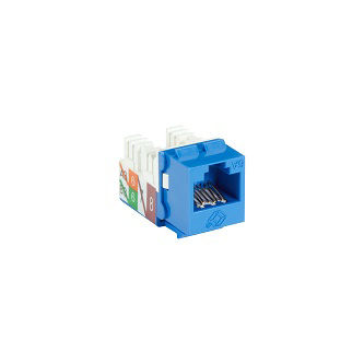 C6AJA70-BL-R2-25PAK CAT6A KEYSTONE JACK UNSH RJ45 BL 25P