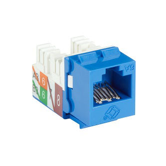 C6AJA70-BL-R2 CAT6A KEYSTONE JACK UNSHLD RJ45 BL