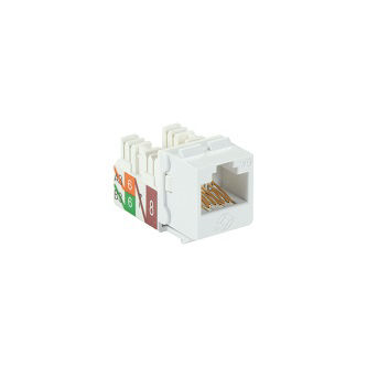 C6AJA70-WH-R2-25PAK WH CAT6A KYST JACK UNSHIELDED RJ45 25PK