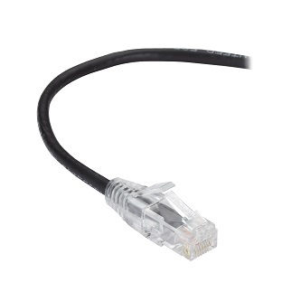 C6APC28-BK-01 CAT6A SNAGLESS PATCH CABLE UTP PVC BK 1"