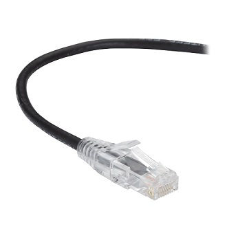 C6APC28-BK-02 CAT6A SNAGLESS PATCH CABLE UTP PVC BK 2"