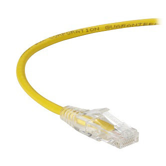 C6APC28-YL-01 CAT6A SNAGLESS PATCH CABLE UTP PVC YL 1"