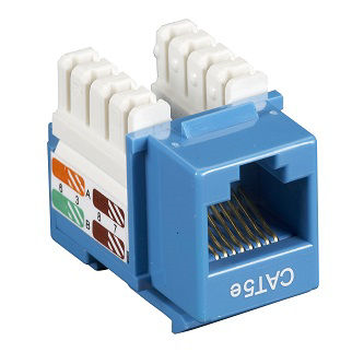 CAT5EJ-BL CAT5E KEYSTONE JACK UNSHIELDED BLUE