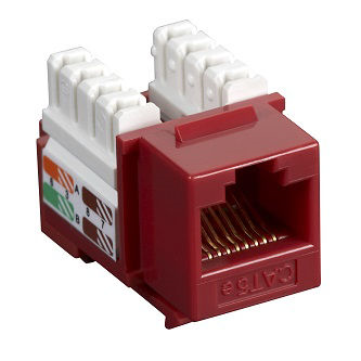 CAT5EJ-RD CAT5E KEYSTONE JACK UNSHIELDED RJ45 RD