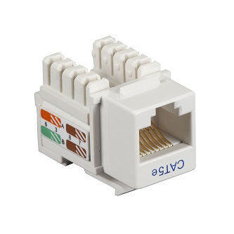 CAT5EJ-WH CAT5E KEYSTONE JACK UNSHIELDED RJ45 WH