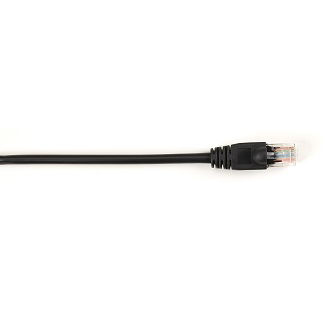 CAT5EPC-001-BK CAT5E SNAGLESS PATCH CABLE UTP PVC BK 1"