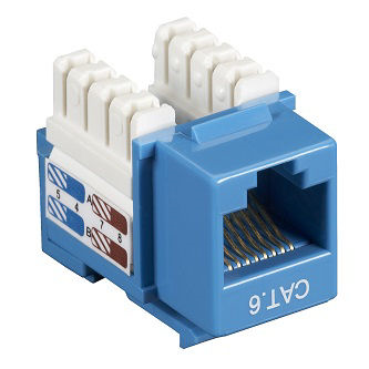 CAT6J-BL-25PAK CAT6 KYST JACK UNSHIELDED JACK BLUE 25PK