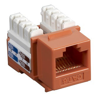 CAT6J-OR-25PAK CAT6 KYST JACK UNSHIELDED JACK OR 25PK