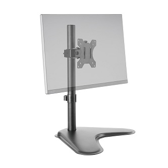 DMRS-1 HAT DESIGN WORKS, SINGLE FREE STANDING MOUNT SUPPORTS MOST DISPLAYS 17-32 INCHES WIDE UP TO 17.8 LBS. TILT 45 DEGREES, SWIVEL LEFT TO RIGHT 180 DEGREES, ROTATE 90 DEGREES. VESA 75X75, 100X100. CABLE C<br />Single Monitor Stand