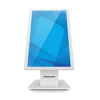 E477659 ELO, WALLABY SELF-SERVICE COUNTERTOP STAND WITH MEISONG LABEL AND RECEIPT PRINTER, GEN 2, WHITE<br />ELO-SELF-SERV-STAND-PRT-COUNTERTOP-V2-WH