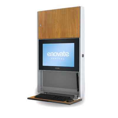 E750S7-N4L-03FO-0 E750 Room  Fine OakWall Statio n with eSensor System E750 Room  Wall Station with eSensor System (Fine Oak) Enovate Wall Stations E750 Room  Fine OakWall Station with eSe e750 Wall Station, 7" Depth with Electronic Locking, Slideout Keyboard Tray & Work Surface with Fine Oak laminate finish.