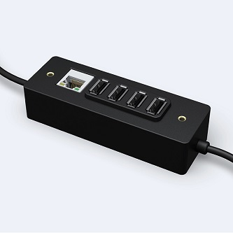E955492 ELO, MTO, NCNR, I/O HUB WITH 4X USB 3.0 PORTS, 1X RJ45 ETHERNET LAN (GIGABIT), 65W POWER BRICK, POWER CABLES<br />KIT, USBC-IO-HUB-POWER-BRICK-V2