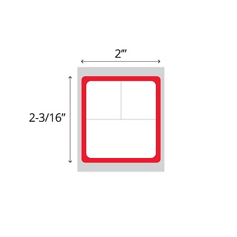 EPCDT-BKR-22316 CODE, PDC CONSUMABLES, DIRECT THERMAL LABEL, EPIC COMPATIBLE, PAPER, 2"X2-3/16", WHITE WITH RED BORDER, 3/4" CORE, 200 PER ROLL, 12 ROLLS PER BOX<br />THERM LABEL EC PAPER 2"X2-3/16" WHITE w/<br />"CODE, PDC CONSUMABLES, DIRECT THERMAL LABEL, EPIC COMPATIBLE, PAPER, 2"X2-3/16", WHITE WITH RED BORDER, 3/4" CORE, 200 PER ROLL, 12 ROLLS PER BOX"<br />PDC ThermLbl 2x2.19" WtRed 3/4"EC(12pk)<br />PDC, CONSUMABLES, DIRECT THERMAL LABEL, EPIC COMPATIBLE, PAPER, 2"X2-3/16", WHITE WITH RED BORDER, 3/4" CORE, 200 PER ROLL, 12 ROLLS PER BOX<br />PDC Direct Thermal Paper Labels, Red Bor<br />PDC DT Paper Labels Red 2x2.18