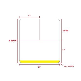 EPCDT-BKR-WY CODE, PDC CONSUMABLES, DIRECT THERMAL LABEL, EPIC COMPATIBLE, PAPER, 2"X1-15/16", WHITE WITH YELLOW BORDER, 3" CORE, 2700 PER ROLL, 6 ROLLS PER BOX<br />THERM LABEL EC PAPER 2"X1-15/16" WHITE w<br />"CODE, PDC CONSUMABLES, DIRECT THERMAL LABEL, EPIC COMPATIBLE, PAPER, 2"X1-15/16", WHITE WITH YELLOW BORDER, 3" CORE, 2700 PER ROLL, 6 ROLLS PER BOX"<br />PDC ThermLbl 2x1.94" WhiteYlw 3" EC(6pk)<br />PDC, CONSUMABLES, DIRECT THERMAL LABEL, EPIC COMPATIBLE, PAPER, 2"X1-15/16", WHITE WITH YELLOW BORDER, 3" CORE, 2700 PER ROLL, 6 ROLLS PER BOX<br />PDC Direct Thermal Paper Labels, Yellow<br />PDC DT Paper Labels Ylw 2x1.93