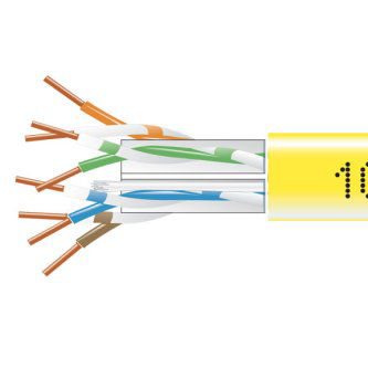 EYN873B-PB-1000 CAT6 BULK CBL UTP PLENUM YL 1000"