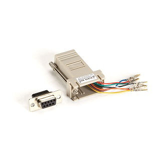 FA4509F-GY MODULAR ADAPTER DB9-F TO RJ45-F THMB GY