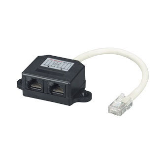 FAU962 CAT5E CABLE ADPT DBLR 1-RJ45-M, 2-RJ45-F