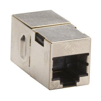 FM508-R2 SILVER CAT5E SHL STRAIGHT-PIN COUPLER