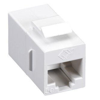 FM590 CAT5E COUPLER UNSHIELDED STRAIGHT-PIN WH