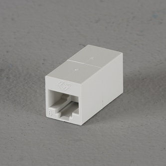 FM606 CAT6 Unshielded Straight-Pin Coupler Wh