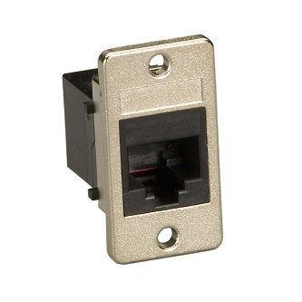 FMT1081 PANEL MOUNT COUPLER RJ45 CUNSHIELD 8W BK