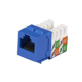 FMT920-R2-25PAK CAT5E UNSHIELDED KEYSTONE JACK BLUE 25PK