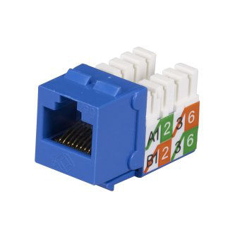 FMT920-R2 CAT5E UNSHIELDED KEYSTONE JACK BLUE