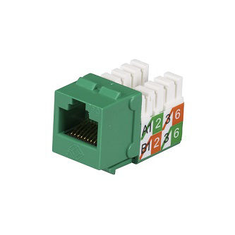 FMT924-R2 Green CAT5e Unshielded Keystone Jack