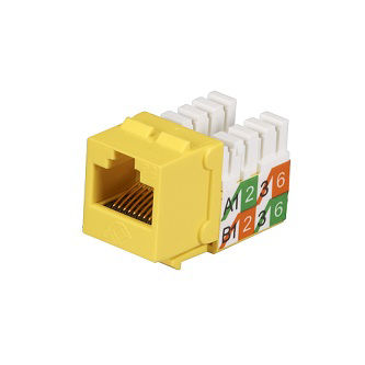 FMT930-R2 Yellow CAT5e Unshielded Keystone Jack