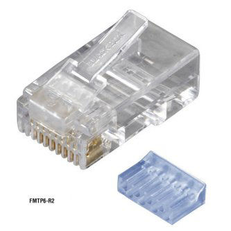 FMTP6-R2-100PAK RJ45 UNSHIELDED MOD PLUG 6-WIRE 100PK