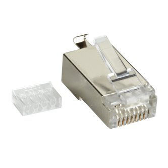 FMTP6S-100PAK RJ45 SHIELDED MODULAR PLUG 6-WIRE 100PK