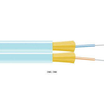 FOBC55-ZPM3-AQ-02F OM3 BULK ZIPCORD CBL IN OFNP 2STR AQ CST