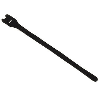 FT9120 CABLE WRAP HOOK LOOP 0.5" X 12" BK 10PK