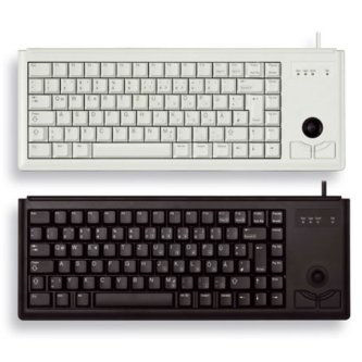 G84-4420LUBEU-0 G84-4420 General Purpose Keyboard (15 Inch Ultra Slim, 83-Key, USB Interface and Integrated Track Ball) - Color: Light Grey Black,USB ,15 Ultra slim  Intl 83 position key layout, Track ball,Mechanical Keyswitches, w/tampoprinted keycaps CHERRY KEYB 83K 15in W/TRACKBALL USB LIGHT GREY   15"ULTRASLIM 83 Key LT GREY USB INT  TRK Cherry G84-4400 Keyboards 15"ULTRASLIM 83 Key LT GREY USB INT  TRKBALL MIN ORDER OF 10 G84-4420 General Purpose Keyboard (15 Inch Ultra Slim, 83-Key, USB Interface and Integrated Track Ball - MOQ. 10) - Color: Light Grey Black,USB ,15 Ultra slim Intl 83 position key layout, Track ball,Mechanical Keyswitches, wtampoprinted keycaps CHERRY, G84-4420, KEYBOARD, 15IN ULTRA SLIM, 83 KEY, INTERNATIONAL LAYOUT, LIGHT GRAY, TRACK BALL, TAMPOPRINTED KEYCAPS, USB G84-4420 Keyboard (15 Inch Ultra Slim, 83-Key, USB Interface and Integrated Track Ball - MOQ. 10) - Color: Light Grey Light Grey 15" ultraslim USB keyboard with optical trackball. US Int"l space reduced 83 position key layout. Mechanical k