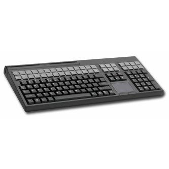 G84-5500LUMDE-2 XS Touchpad Keyboard Black, PS/2 interface, German 88 Key layout,  Programmable keys, Integrated Touchpad, 15"ultraslim, mechanical keyswitches, Lasered keys<br />XS Touchpad KBD Black,PS/2,88key,15"